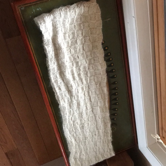 Handmade Alpaca & Angora Natural color scarf - Picture 3 of 4